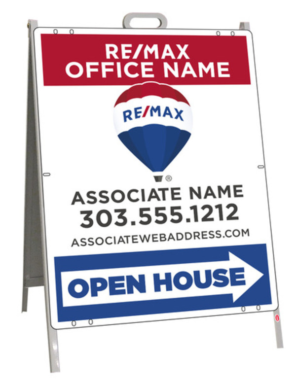 Open House A-Frame and Sign Panel Unit, 24h x 18w
