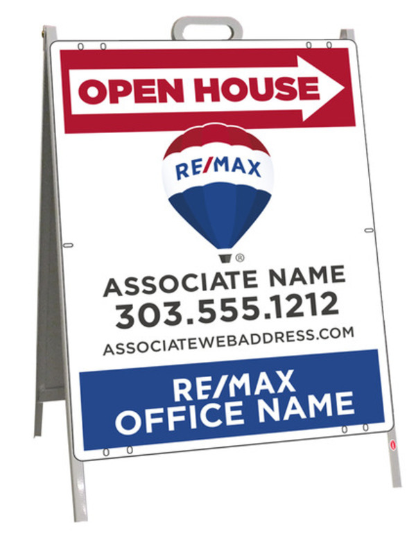 Open House A-Frame and Sign Panel Unit, 24h x 18w