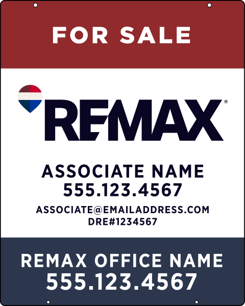 Hanging Associate Name w License Number Sign Panel, 30h x 24w