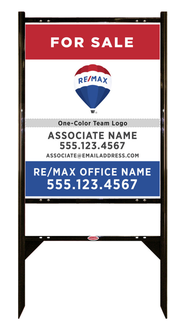 Angle Iron Frame and Team Logo Sign Panel unit, 30h x 24w, 24 Ga Steel