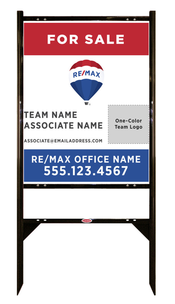 Angle Iron Frame and Team Logo Sign Panel unit, 30h x 24w, 24 Ga Steel