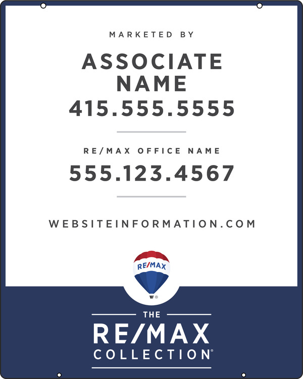 Hanging Collection Agent Sign Panel, 30h x 24w, 3mm Aluminum Composite