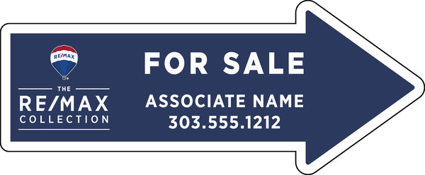 Directional FOR SALE Arrow Shape Sign Panel, Corrugated 4mm, 9.5h x 23w