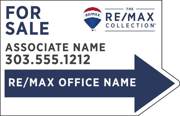 Directional FOR SALE Cut to Shape Sign Panel, Corrugated 4mm, 14.25h x 22w