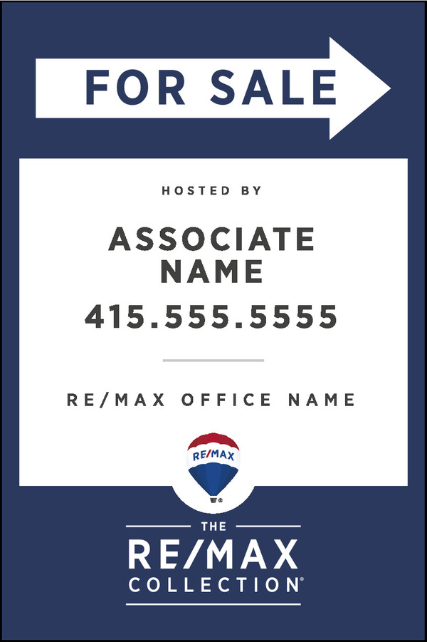 Directional FOR SALE Sign Panel, Corrugated 4mm, 18h x 12w