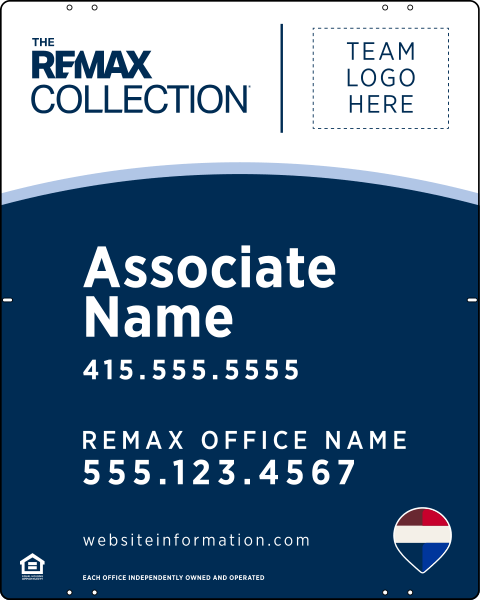 Collection Associate Name w Logo Panel, 30h x 24w, .040 Aluminum