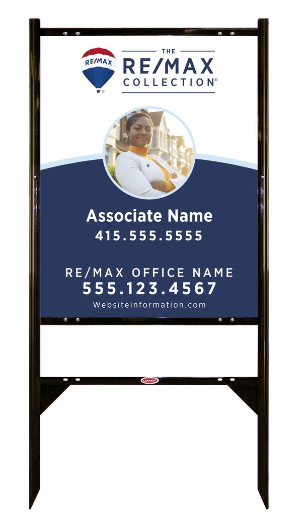 Angle Iron Frame and Collection Agent Photo Sign Panel unit, 30h x 24w, Steel