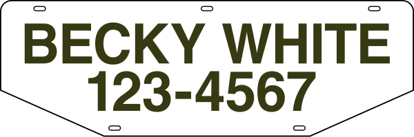  RealTree Agent Name Sign Rider, 6hx18w, Steel