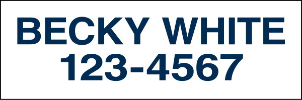 Agent Name Sign Rider, 4mm Corrugated Plastic 6h x 18w