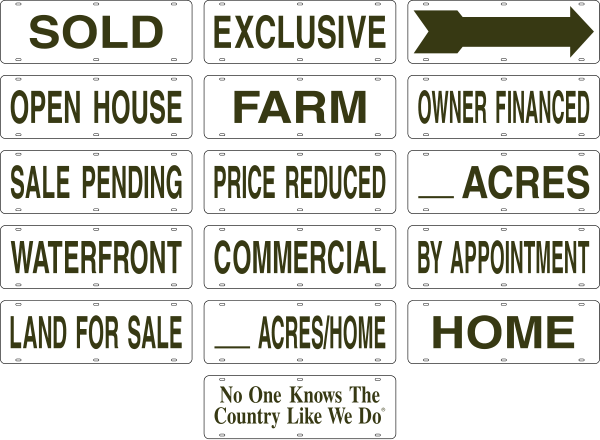  RealTree Message Sign Rider, 6h x 18w, Steel