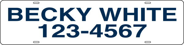 Agent Name Sign Rider, 6h x 24w, Steel