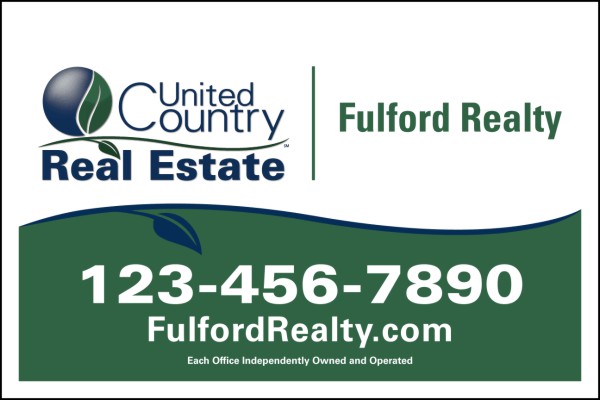 real estate magnet sign for vehicle advertising, 12h x 18w