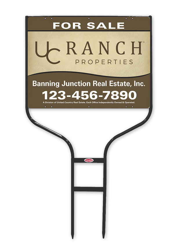 Round Rod Black Frame and Sign Panel Unit, 18h x 24w