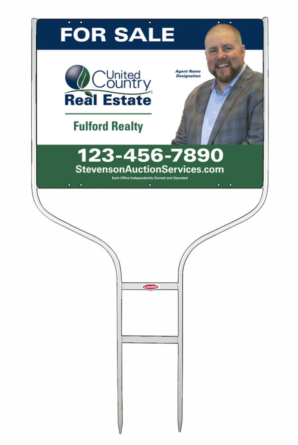 Round Rod Frame and Photo Sign Panel Unit, 18h x 24w, Steel