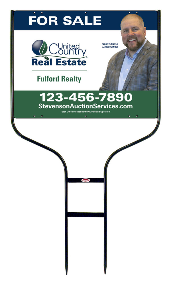 Round Rod Frame and Photo Sign Panel Unit, 18h x 24w, Steel