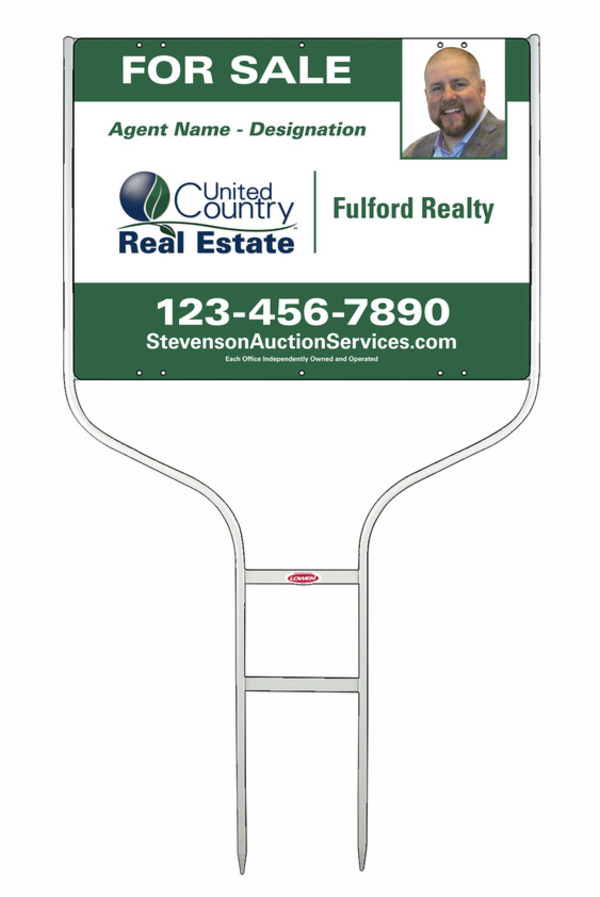 Round Rod Frame and Photo Sign Panel Unit, 18h x 24w, Steel