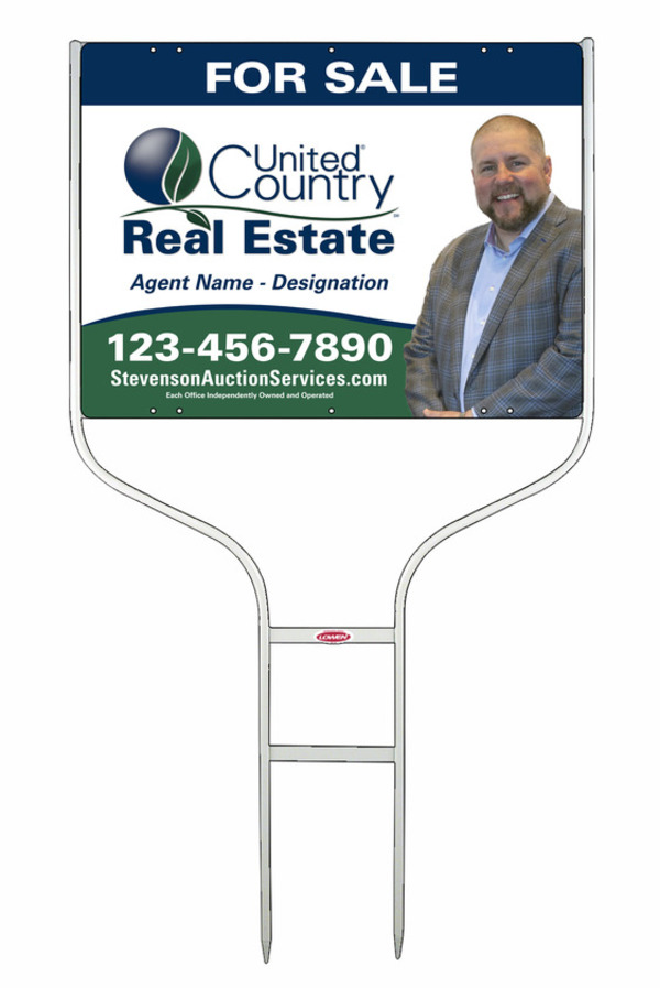 Round Rod Frame and Photo Sign Panel Unit, 18h x 24w, Steel