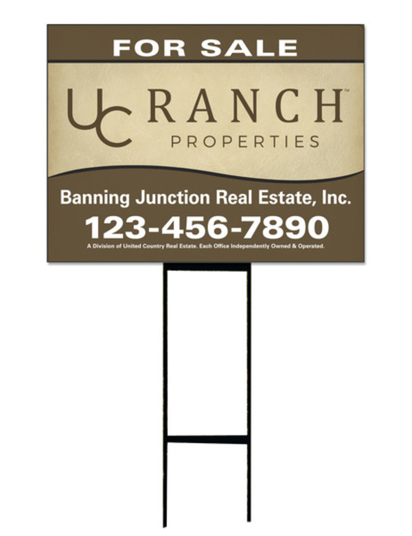 Round Rod H-Stake and Sign Panel Unit, 18h x 24w, 10mm