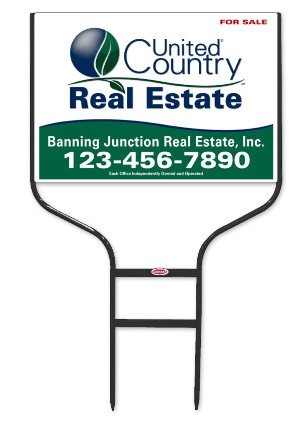 Black Round Rod Frame and Sign Panel Unit, 24 GA steel 20h x 28w