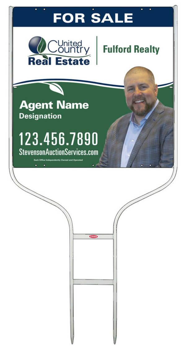 Round Rod Frame and Photo Sign Panel Unit, 24h x 24w, Steel