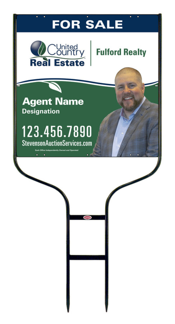 Round Rod Frame and Photo Sign Panel Unit, 24h x 24w, Steel