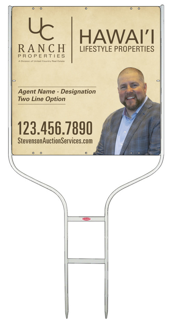 Round Rod Frame and Photo Sign Panel Unit, 24h x 24w, Steel