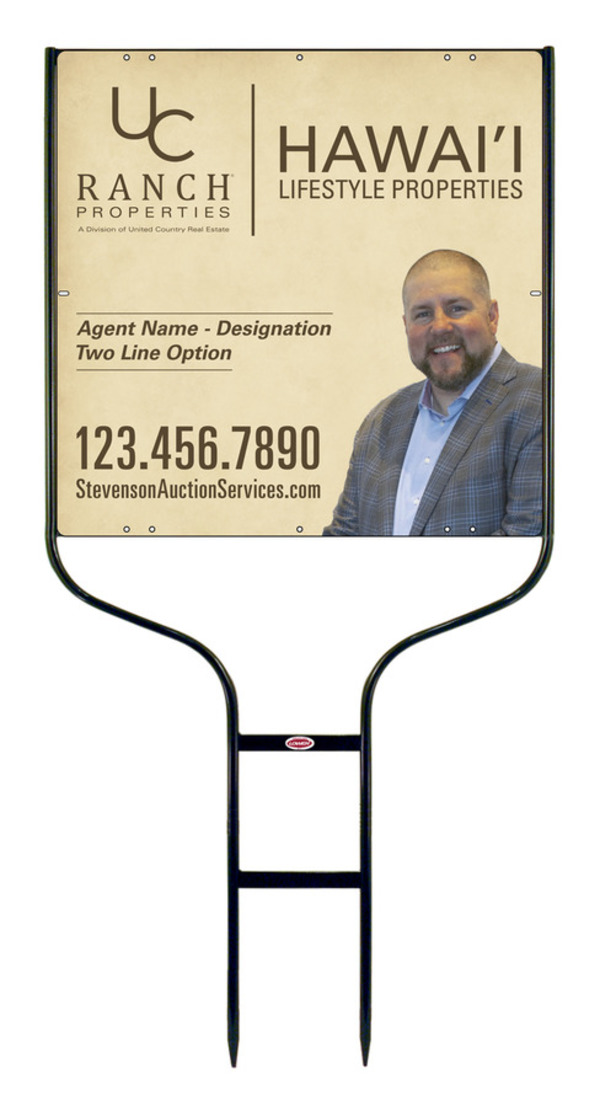 Round Rod Frame and Photo Sign Panel Unit, 24h x 24w, Steel