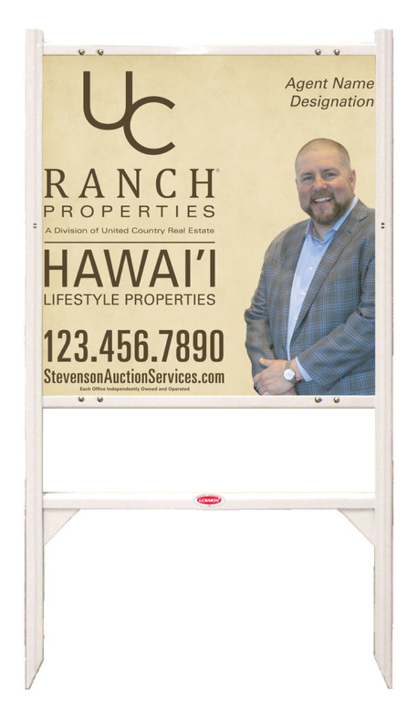 Angle Iron Frame and Photo Sign Panel Unit, 24h x 24w, Steel