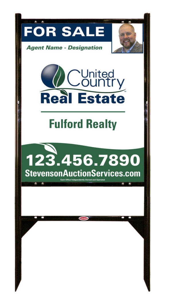 Angle Iron Frame and Photo Sign Panel Unit, 30h x 24w, Steel