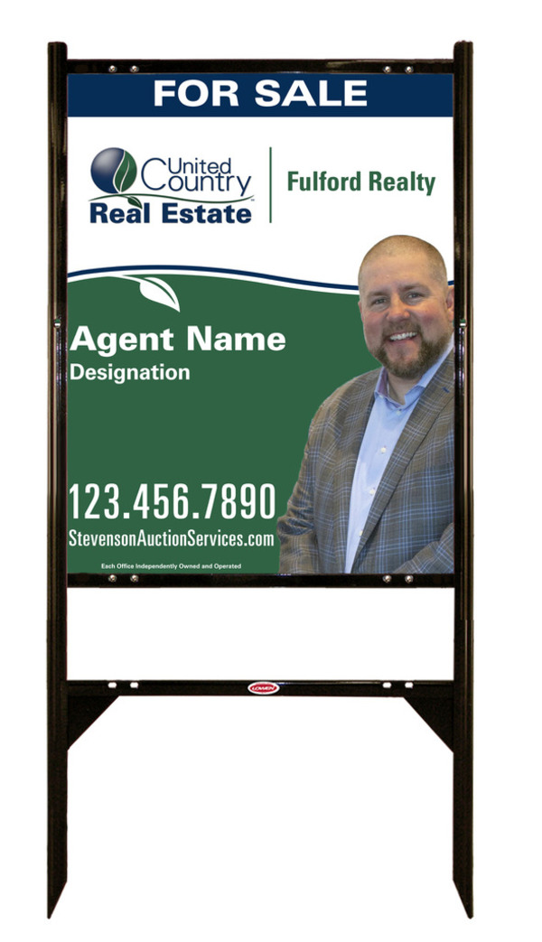 Angle Iron Frame and Photo Sign Panel Unit, 30h x 24w, Steel