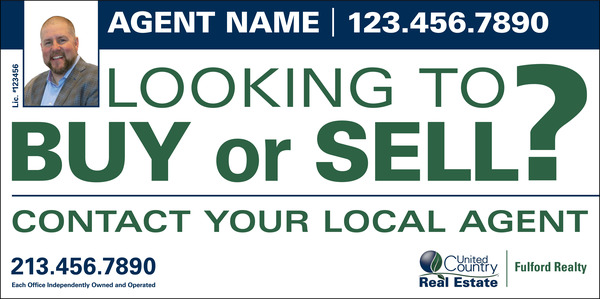 Agent Commercial Sign SF Panel, 48h x 96w, 10mm Corrugated Plastic