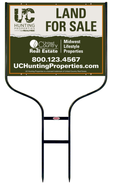 Round Rod Frame and Office Sign Panel Unit, 18h x 24w, Steel