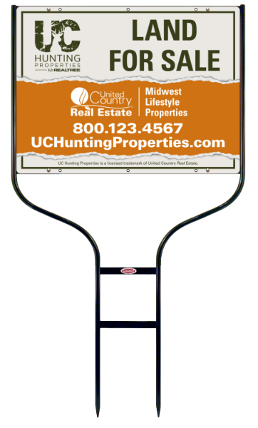 Round Rod Frame and Office Sign Panel Unit, 18h x 24w, Steel