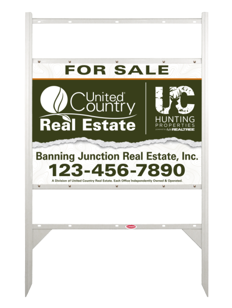 Angle Iron Frame with Two Rider Inserts and Sign Panel Unit, 20h x 28w, Steel