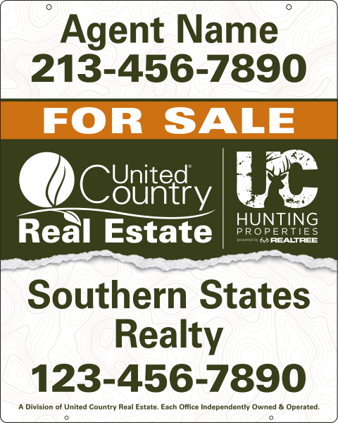 Hanging Agent Sign Panel, 30h x 24w, Steel