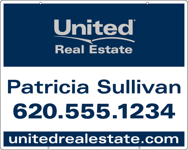 Real Estate Hanging For Sale Sign Panel, Steel 24h x 30w