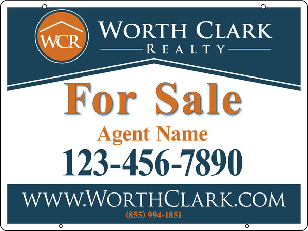 Hanging Agent Sign Panel, 18h x 24w, Steel