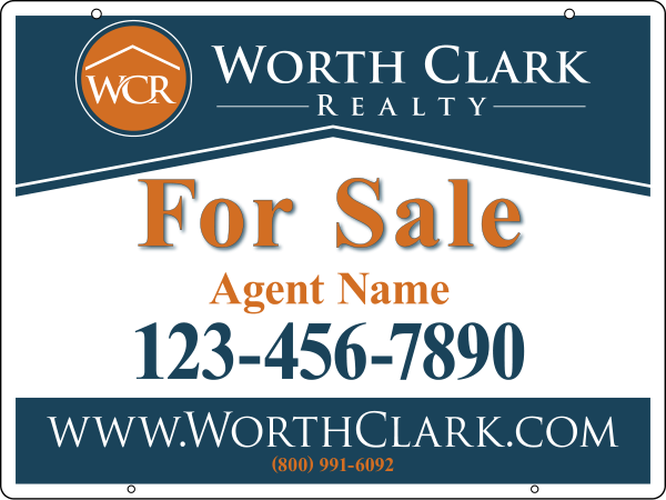 Reflective Hanging Agent Sign Panel, 18h x 24w, .063 Aluminum