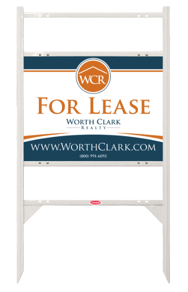 Angle Iron Frame w 2 Rider Inserts and Office Sign Panel Unit, 18h x 24w, Steel