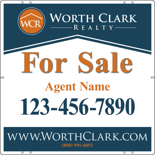 Reflective Agent Sign Panel, 24h x 24w, Steel