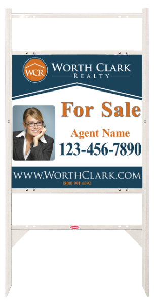 Angle Iron Frame w 2 Rider Inserts and Photo Sign Panel Unit, 24h x 24w, Steel