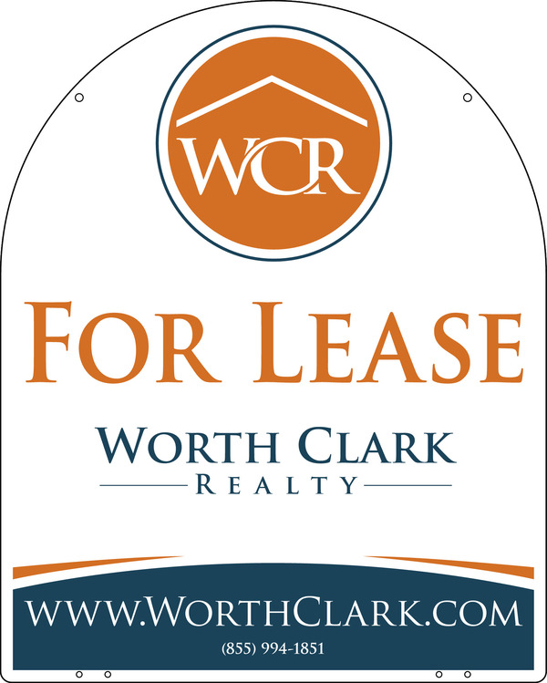 Arc Top Hanging Office Sign Panel, 30h x 24w, Steel